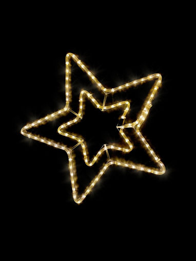 Εικόνα από Διπλό αστέρι LED με πρόγραμμα Θερμό 57x57cm IP44