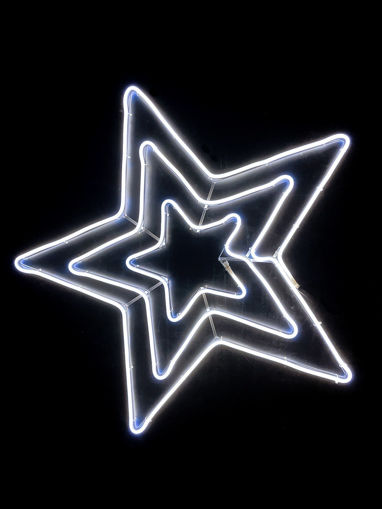 Εικόνα από Τριπλό αστέρι NEON LED με πρόγραμμα  ψυχρό 80x80cm IP44
