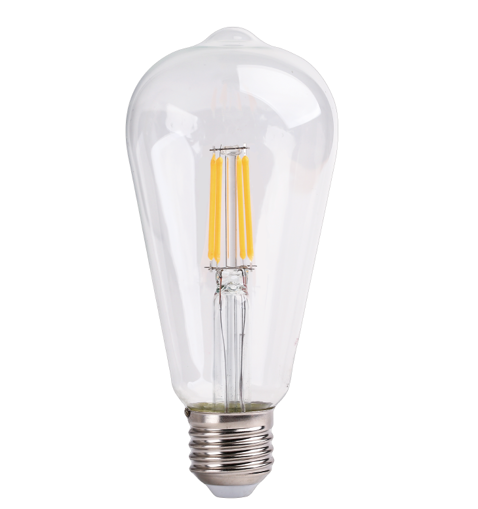Picture of Λάμπα LED ST64 Filament 8W E27 clear 2700Κ Dimmable