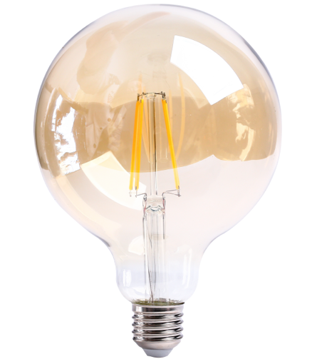 Εικόνα από Λάμπα LED G125 Filament 10W E27 Amber 2700Κ Dimmable