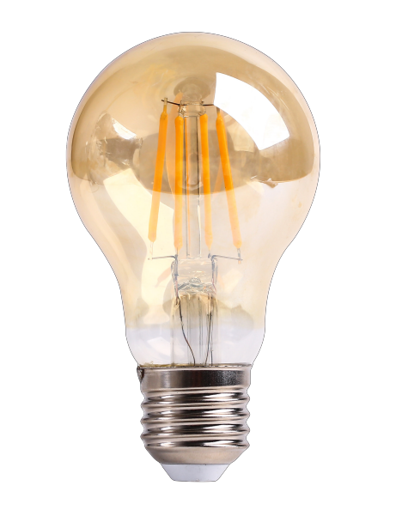Picture of Λάμπα LED A60 FIlament 8W E27 Amber 2700Κ Dimmable