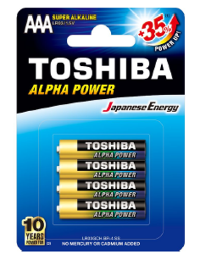Εικόνα από Μπαταρίες Toshiba Alpha Power AAA (blister 4 pcs) - LR03GCH BP-4
