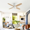 Εικόνα από Ανεμιστήρας Οροφής Mare  52'' LED 18W τηλεχ/μενος ανοιχτόχρωμα φτερά