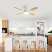 Εικόνα από Ανεμιστήρας Οροφής Mare  52'' LED 18W τηλεχ/μενος ανοιχτόχρωμα φτερά