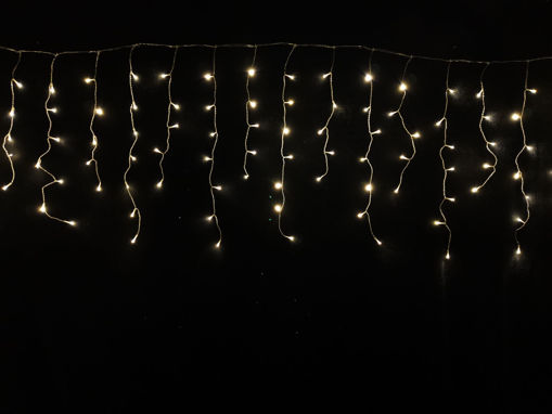 Εικόνα από Κουρτίνα LED 144L 3m σταθερή +επέκταση διάφανο καλ. Θερμό 31V IP44
