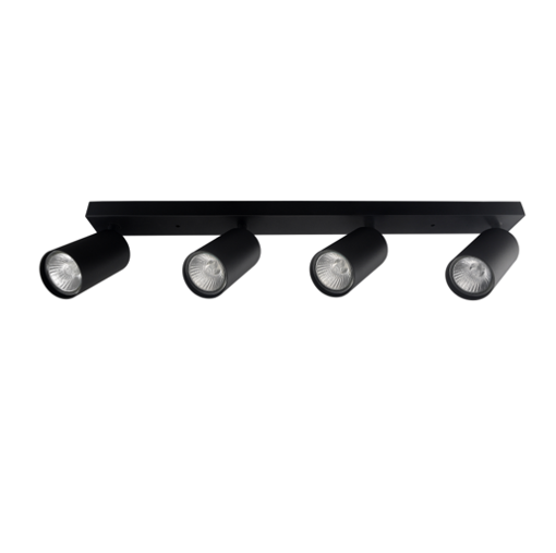 Picture of Σποτ τετραπλή μπάρα Dario 4xGU10 Φ55mm Μαύρο