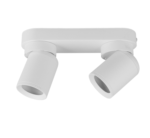 Εικόνα από Σποτ διπλό  μπάρα Aurora 2xGU10 Φ60mm κινητό Λευκό