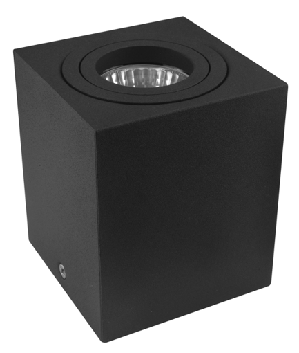 Εικόνα από Σποτ οροφής Libra GU10 με ρυθμιζόμενη κλίση 80x80mm τετράγωνο  Μαύρο