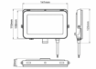Εικόνα από Προβολέας LED CCT 10W-20W-30W Μαύρος με ματ αντιθαμβωτικό γυαλί