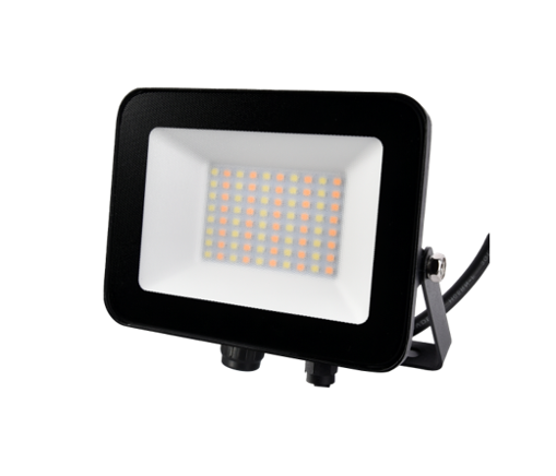 Εικόνα από Προβολέας LED CCT 10W-20W-30W Μαύρος με ματ αντιθαμβωτικό γυαλί